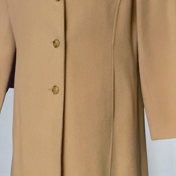 Vintage Marvin Richards Wool Walking Coat Camel Tan Long Overcoat Women’s Large - Picture 6 of 7